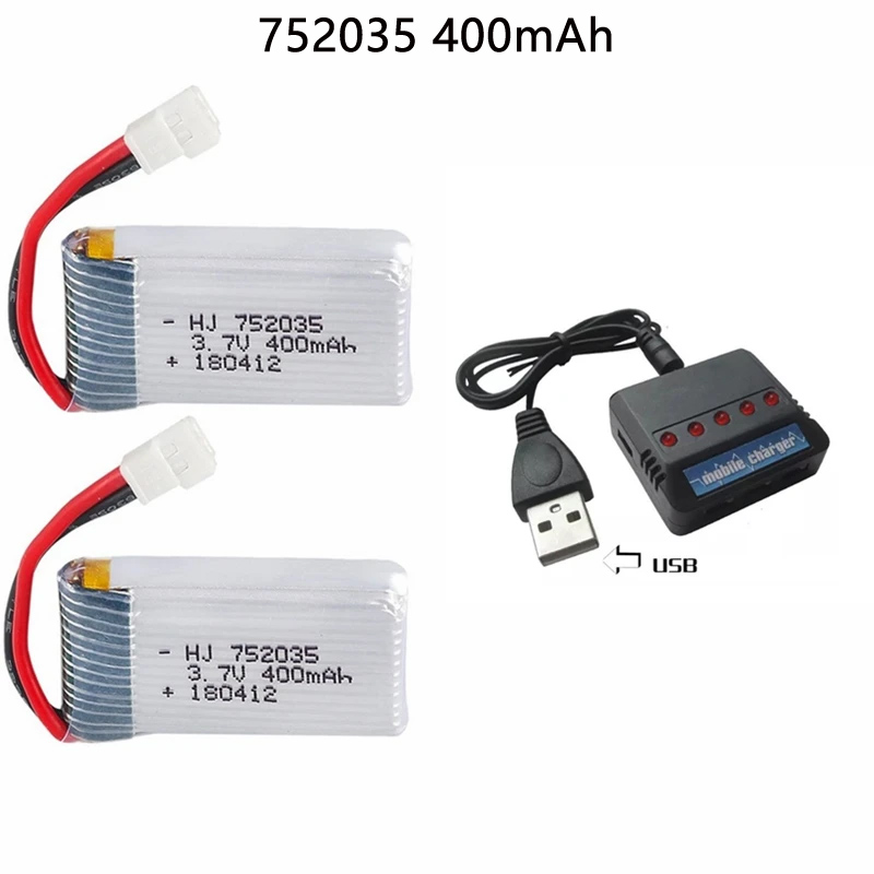 Eachine Drone E58 - Аккумулятор для дрона 752035 3.7V 400mAh